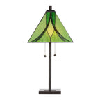 Ren 30" Table Lamp - Oil Rubbed Bronze Metal, Green Glass