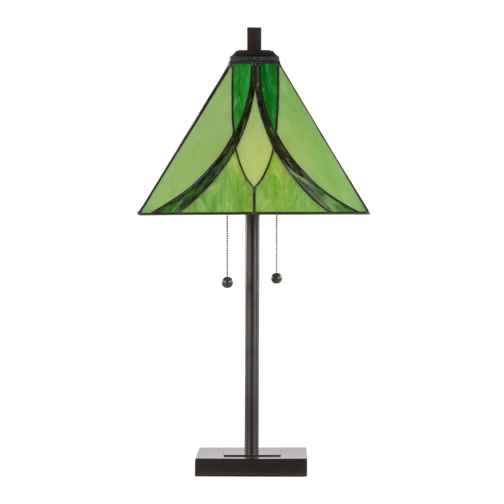 Ren 30" Table Lamp - Oil Rubbed Bronze Metal, Green Glass