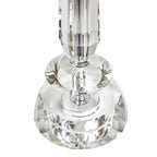 Karat 25" Crystal Table Lamp - Set of 2 - Clear Crystal, Chrome Metal, White Linen