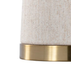 Kona 28" Metal Table Lamp - Set of 2 - Brass Metal, Natural Linen