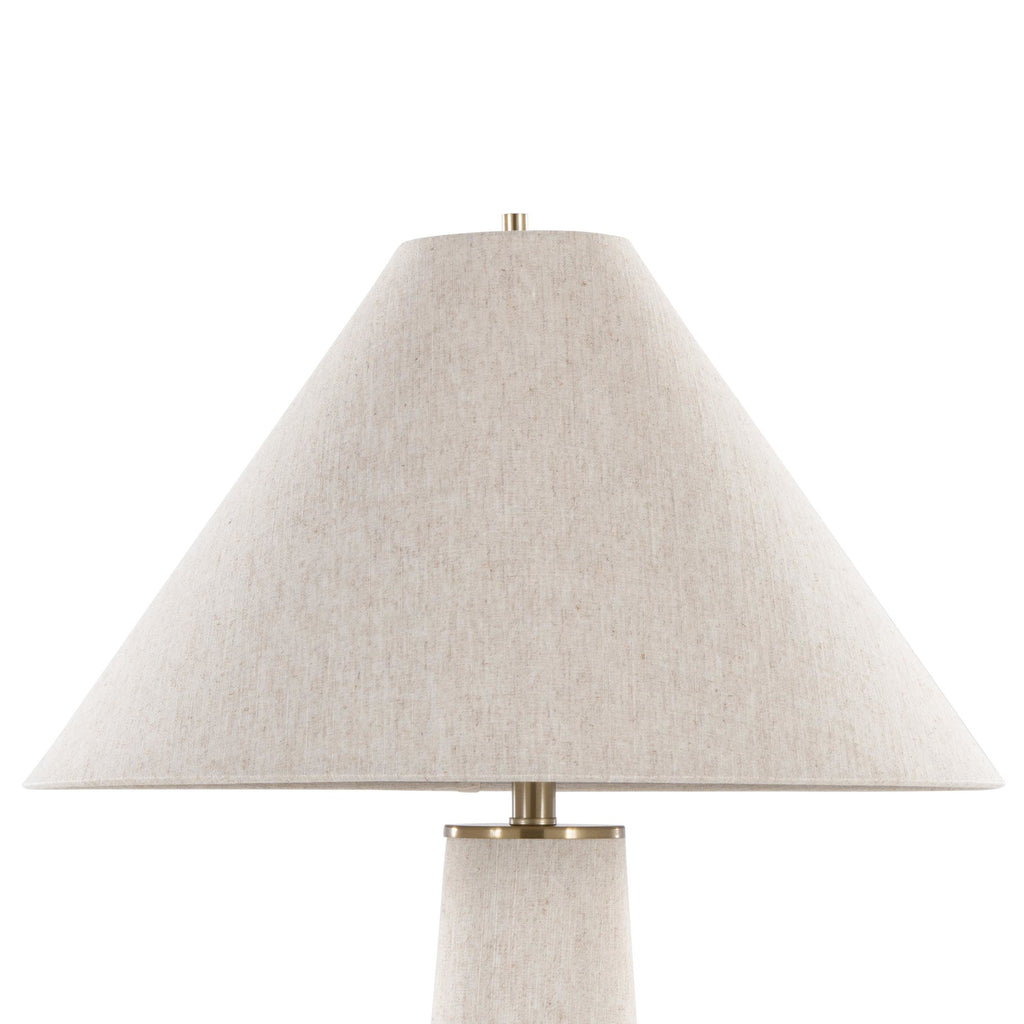 Kona 28" Metal Table Lamp - Set of 2 - Brass Metal, Natural Linen