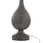 Cipolla Poly 29" Polyresin Table Lamp - Set of 2 - Acid Griffin Wood Polyresin, Antique Soft Brass, Natural Linen