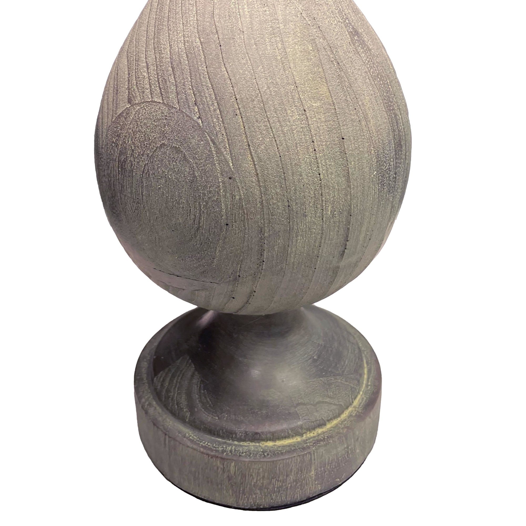 Cipolla Poly 29" Polyresin Table Lamp - Set of 2 - Acid Dusty Wood Polyresin, Antique Soft Brass, Natural Linen