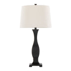 Riley 29" Polyresin Table Lamp - Set of 2 - Oil Rubbed Bronze Polyresin, Oat Linen