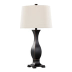 Riley 29" Polyresin Table Lamp - Set of 2 - Oil Rubbed Bronze Polyresin, Oat Linen