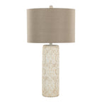 Charlotte 30" Polyresin Table Lamp - Set of 2 - Brushed Taos Brown Polyresin, Beige Linen