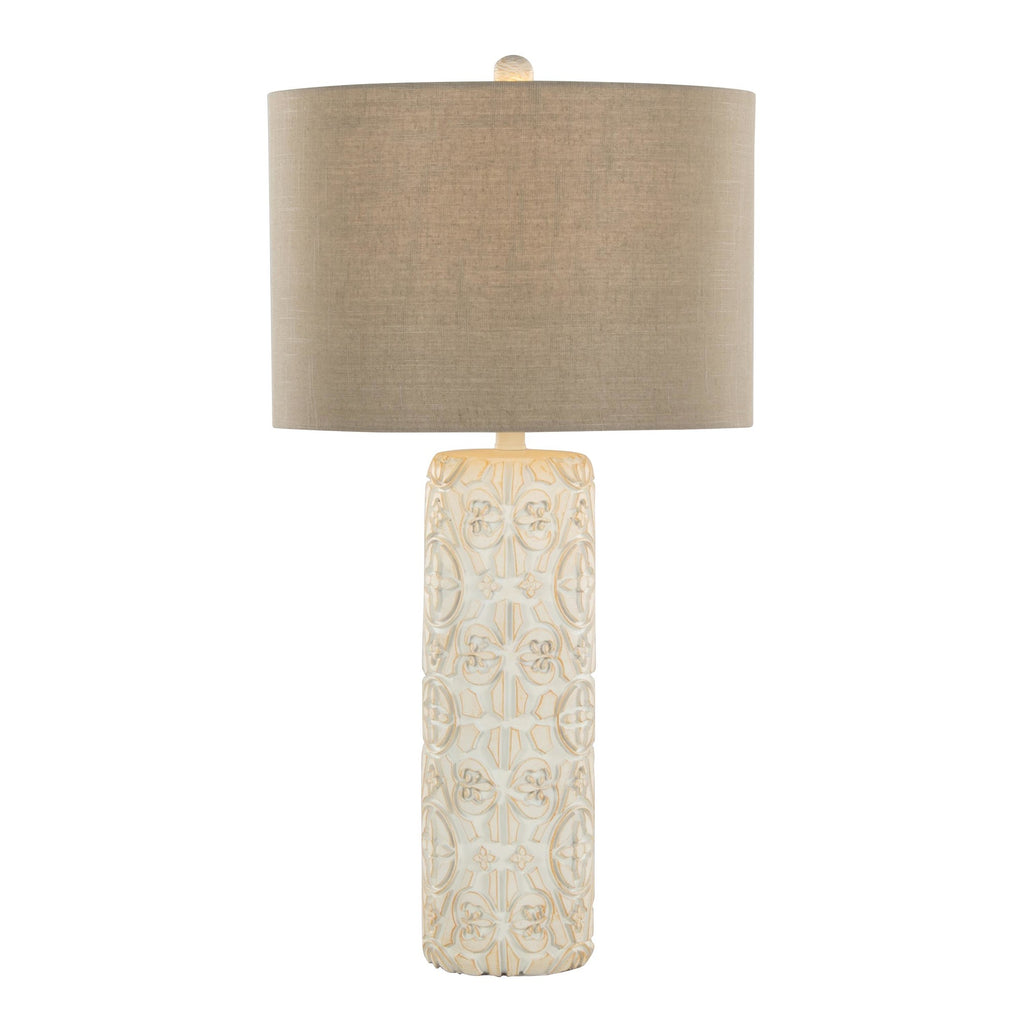 Charlotte 30" Polyresin Table Lamp - Set of 2 - Brushed Taos Brown Polyresin, Beige Linen