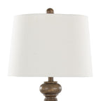 Peppa 31" Polyresin Table Lamp - Set of 2 - Opal Grey Polyresin, Off-white Linen