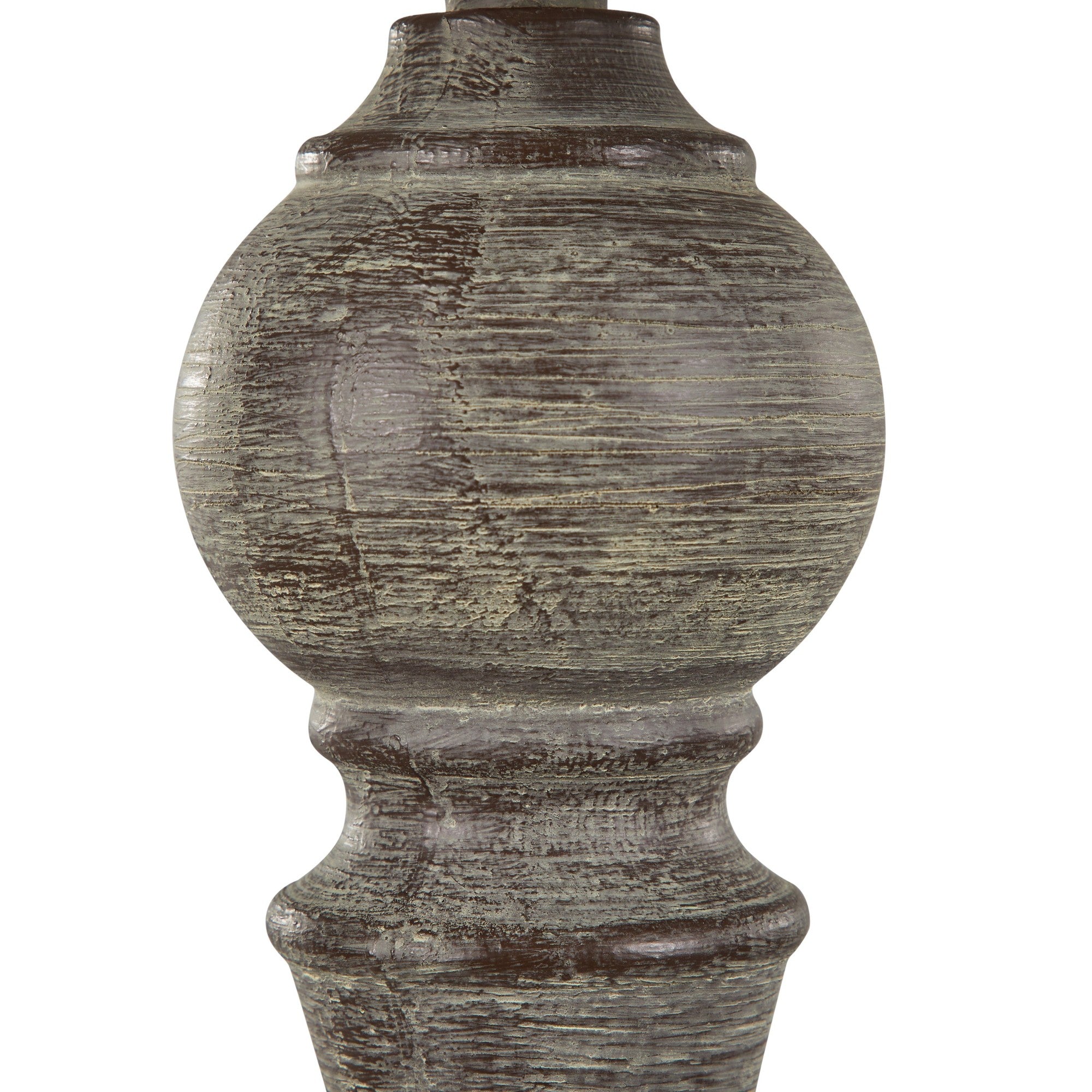 Winston 32" Polyresin Table Lamp - Set of 2 - Reclaimed Grey Polyresin, Oat Linen