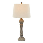 Winston 32" Polyresin Table Lamp - Set of 2 - Reclaimed Grey Polyresin, Oat Linen