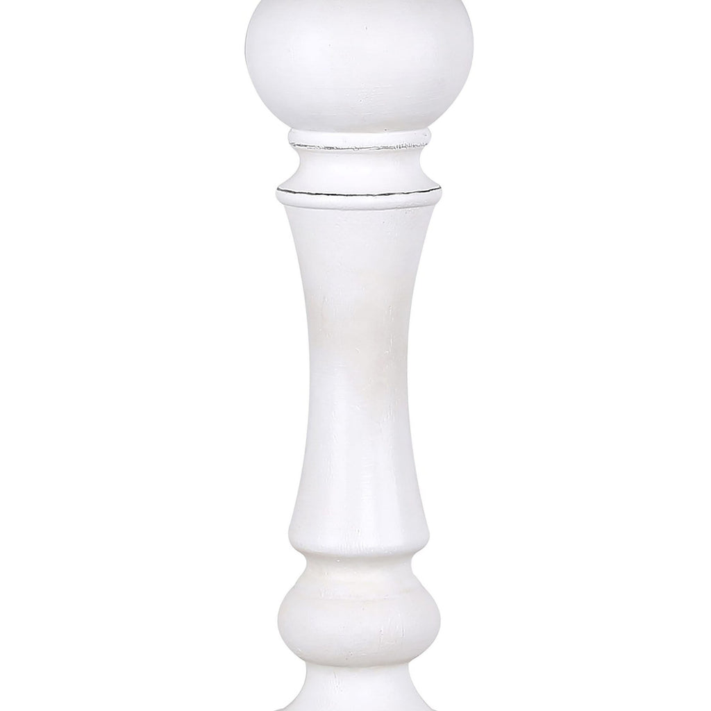 Winston 32" Polyresin Table Lamp - Set of 2 - Distressed Off-white Polyresin, Light Grey Linen
