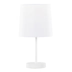 Cooper 16" Metal Accent Lamp - Set of 2 - White Metal, White Shade