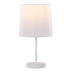 Cooper 16" Metal Accent Lamp - Set of 2 - White Metal, White Shade