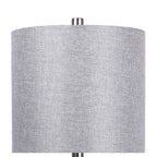 Gemma 23" Metal Table Lamp - Set of 2 - Brushed Nickel, Grey Linen