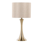 Lenuxe 24" Metal Table Lamp - Set of 2 - Gold Metal, Golden Metallic Linen