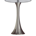 Lenuxe 24" Metal Table Lamp - Set of 2 - Brushed Nickel, Grey Linen