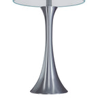 Lenuxe 24" Metal Table Lamp - Set of 2 - Brushed Nickel, Turquoise Linen