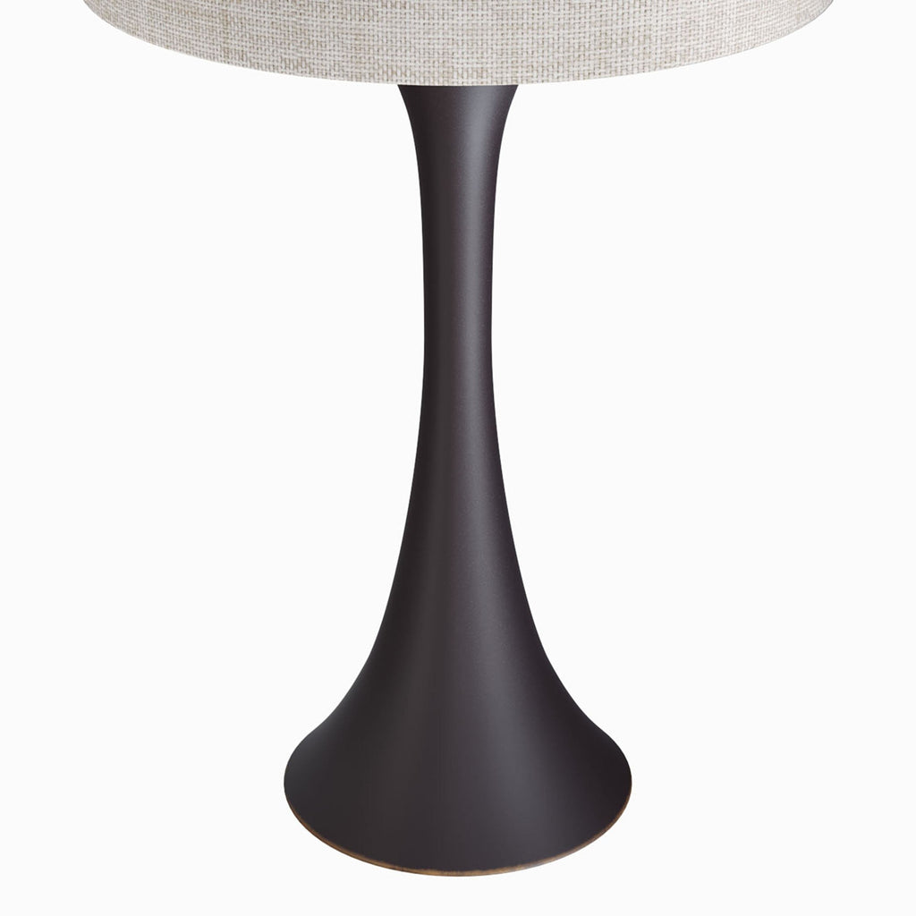 Lenuxe 24" Metal Table Lamp - Set of 2 - Oil Rubbed Bronze, Natural Linen
