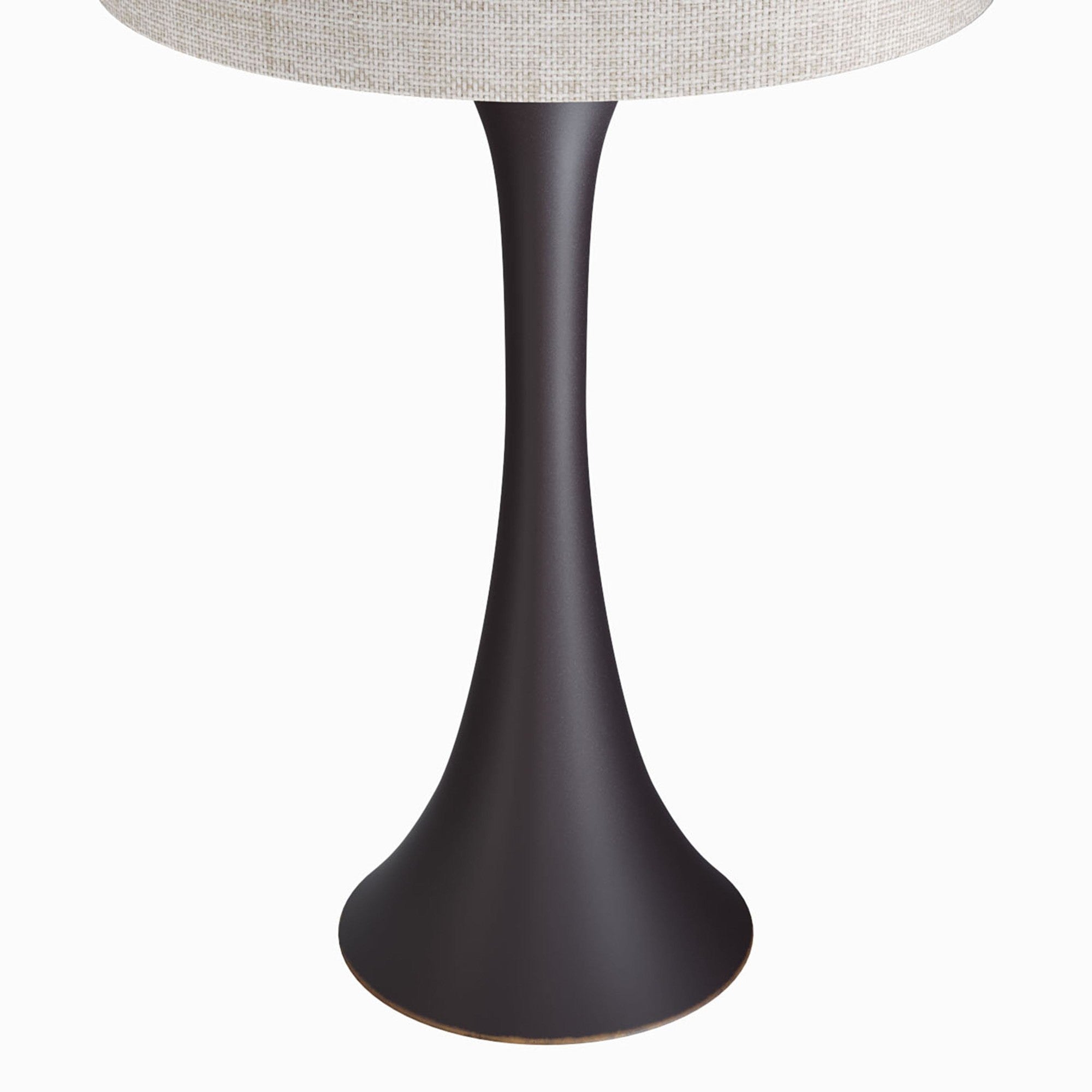 Lenuxe 24" Metal Table Lamp - Set of 2 - Oil Rubbed Bronze, Natural Linen