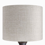 Lenuxe 24" Metal Table Lamp - Set of 2 - Oil Rubbed Bronze, Natural Linen