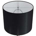 Lenuxe 24" Metal Table Lamp - Set of 2 - Polished Nickel, Black Silk