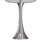 Lenuxe 24" Metal Table Lamp - Set of 2 - Polished Nickel, Black Silk