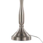 Sawyer 25" Metal Table Lamp With Usb - Set of 2 - Brushed Nickel, White Linen