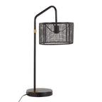 Mod Mesh 27" Metal Task Lamp With Usb - Set of 2 - Oil Bronze, Painted Gold Metal