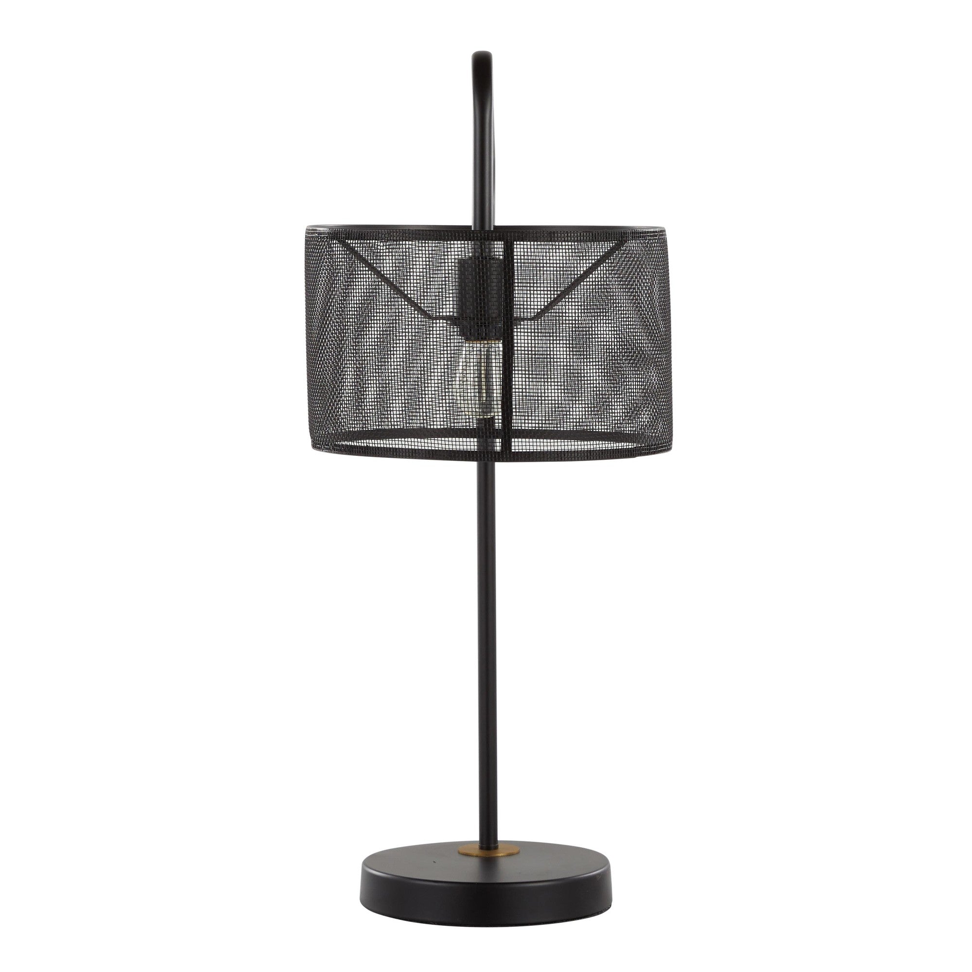 Mod Mesh 27" Metal Task Lamp With Usb - Set of 2 - Oil Bronze, Painted Gold Metal