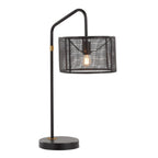 Mod Mesh 27" Metal Task Lamp With Usb - Set of 2 - Oil Bronze, Painted Gold Metal
