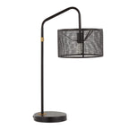 Mod Mesh 27" Metal Task Lamp With Usb - Set of 2 - Oil Bronze, Painted Gold Metal