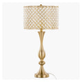 Topaz 27.5" Metal Table Lamp - Gold Metal, Clear Crystal