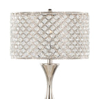 Topaz 27" Metal Table Lamp - Polished Nickel, Clear Crystal