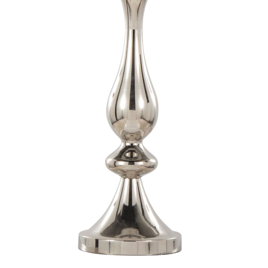 Topaz 27" Metal Table Lamp - Polished Nickel, Clear Crystal
