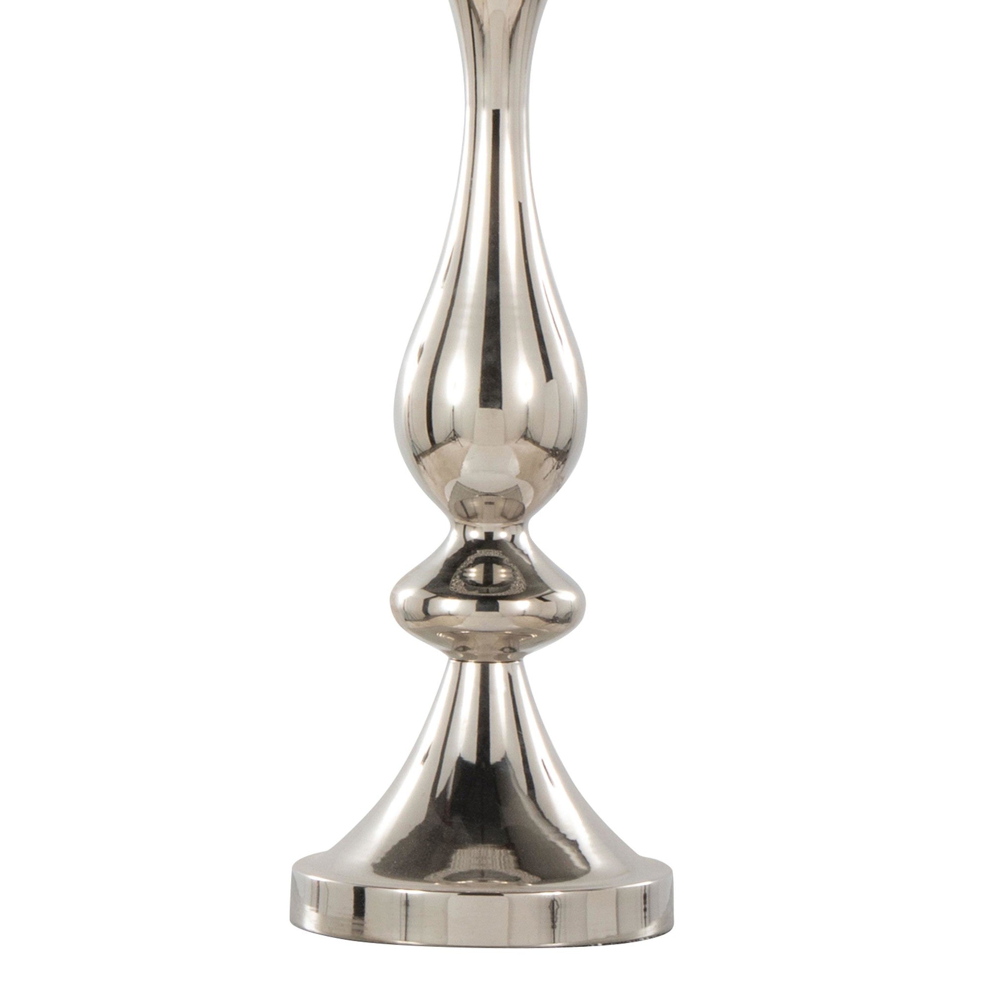 Topaz 27" Metal Table Lamp - Polished Nickel, Clear Crystal