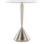 Diva 29" Metal Table Lamp - Set of 2 - Brushed Nickel, White Linen