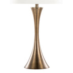 Lenuxe 29" Metal Table Lamp - Set of 2 - Matte Golden Bronze, Off-white Linen