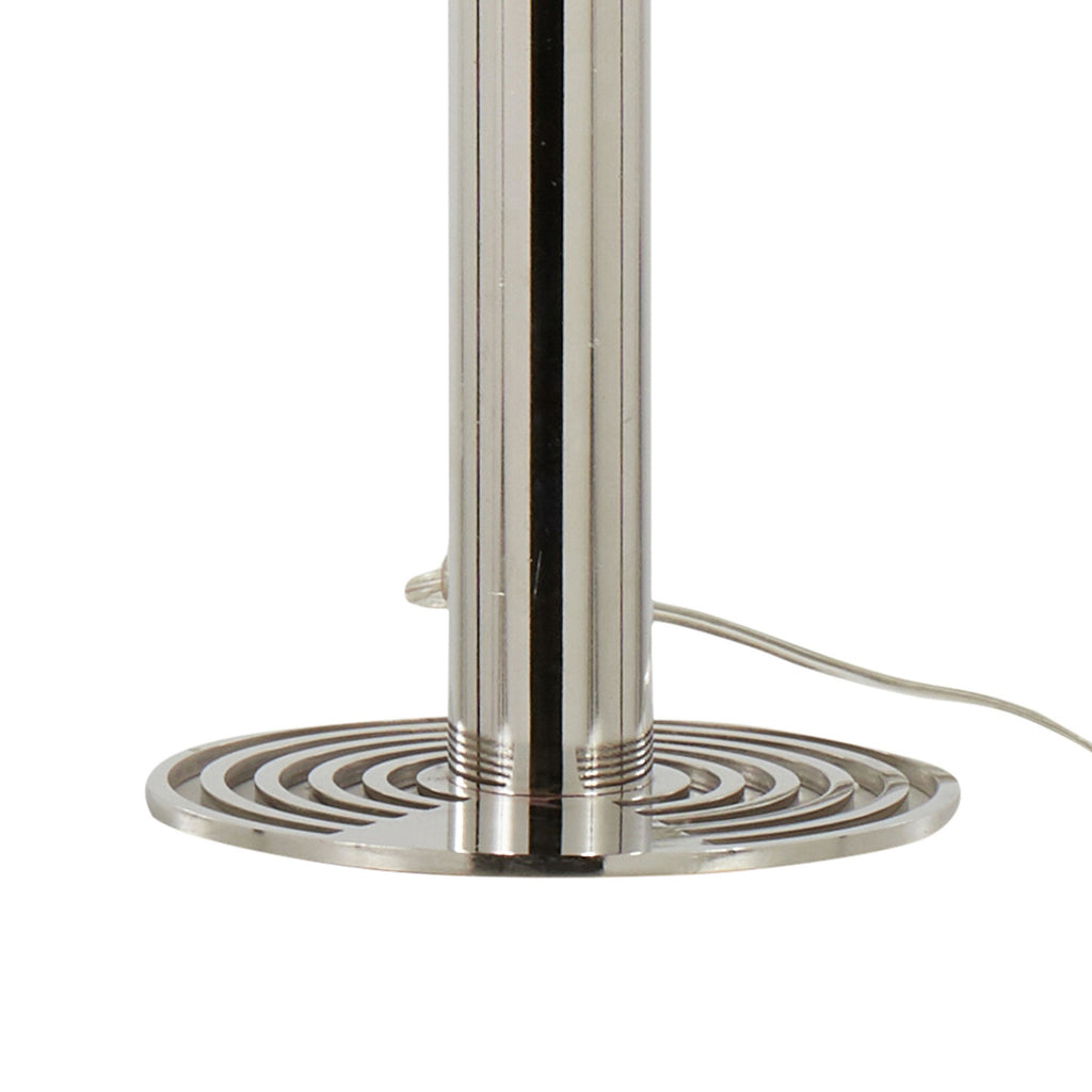 Master 29" Metal Table Lamp - Set of 2 - Polished Nickel, White Linen
