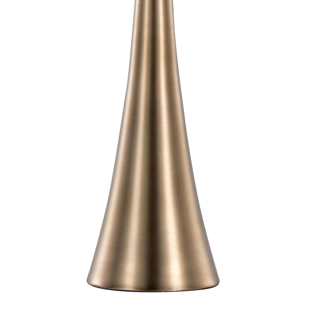 Diana 29" Metal Table Lamp - Set of 2 - Matte Golden Bronze, White Linen