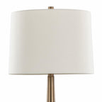 Diana 29" Metal Table Lamp - Set of 2 - Matte Golden Bronze, White Linen