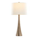 Diana 29" Metal Table Lamp - Set of 2 - Matte Golden Bronze, White Linen
