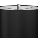 Diana 29" Metal Table Lamp - Set of 2 - Polished Nickel, Black Satin