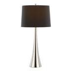 Diana 29" Metal Table Lamp - Set of 2 - Polished Nickel, Black Satin
