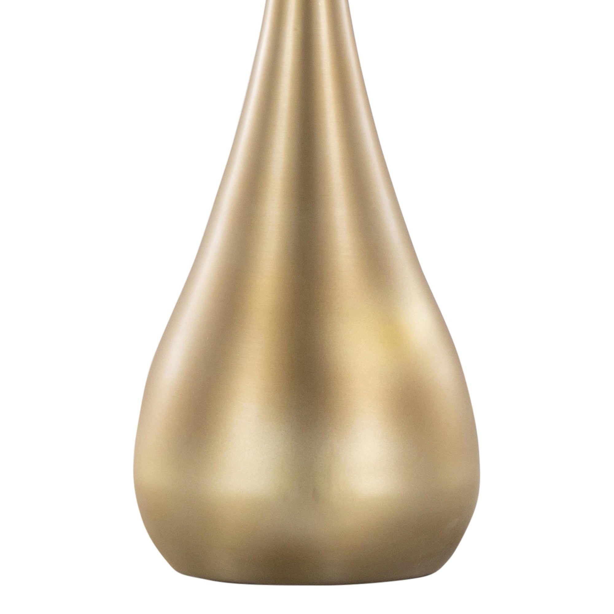 Pebble 30" Metal Table Lamp - Set of 2 - Gold Metal, White Linen
