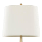 Pebble 30" Metal Table Lamp - Set of 2 - Gold Metal, White Linen