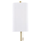 Bounty 32" Metal Buffet Lamp With Usb - Set of 2 - Gold Metal, White Linen