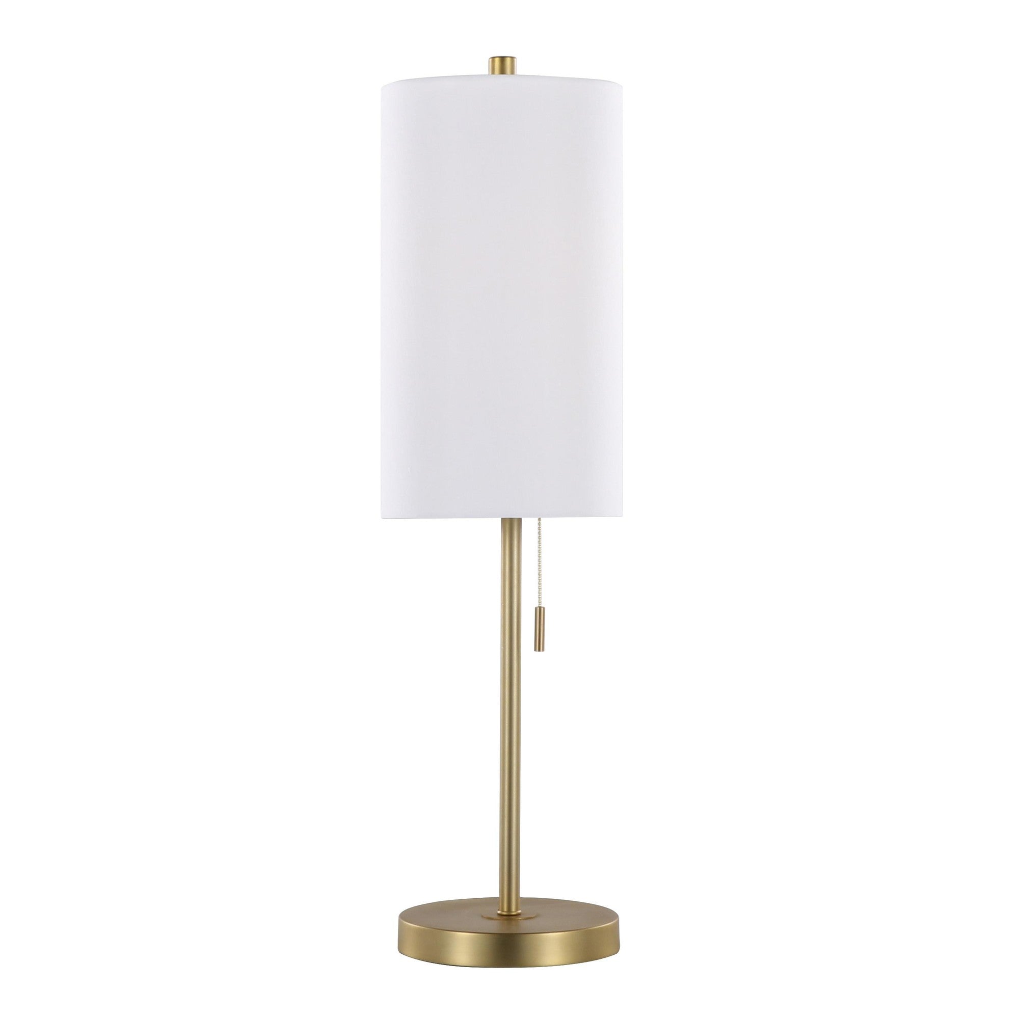 Bounty 32" Metal Buffet Lamp With Usb - Set of 2 - Gold Metal, White Linen