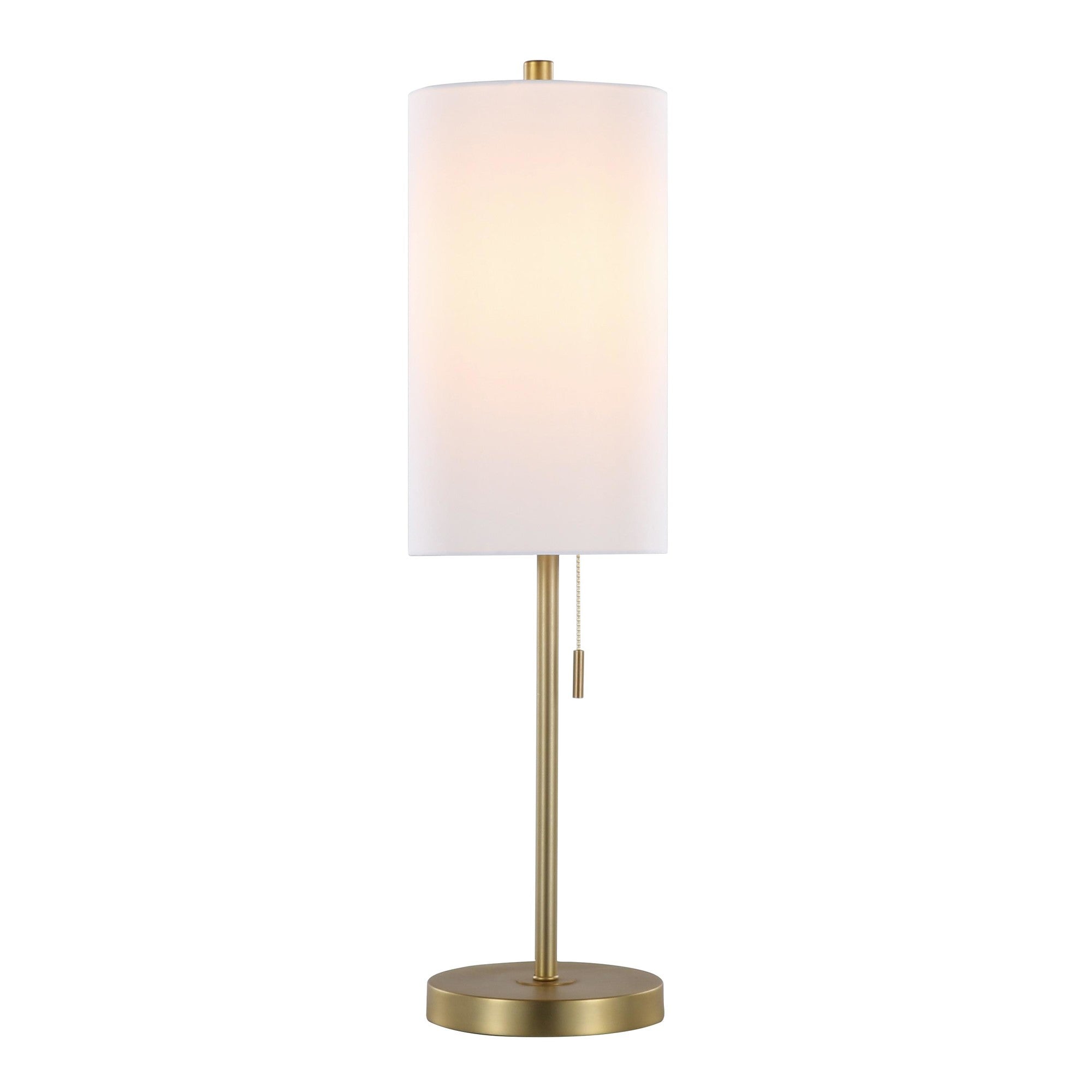 Bounty 32" Metal Buffet Lamp With Usb - Set of 2 - Gold Metal, White Linen