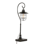 Landen 33" Metal Task Lamp - Set of 2 - Oil Rubbed Bronze, Clear Glass