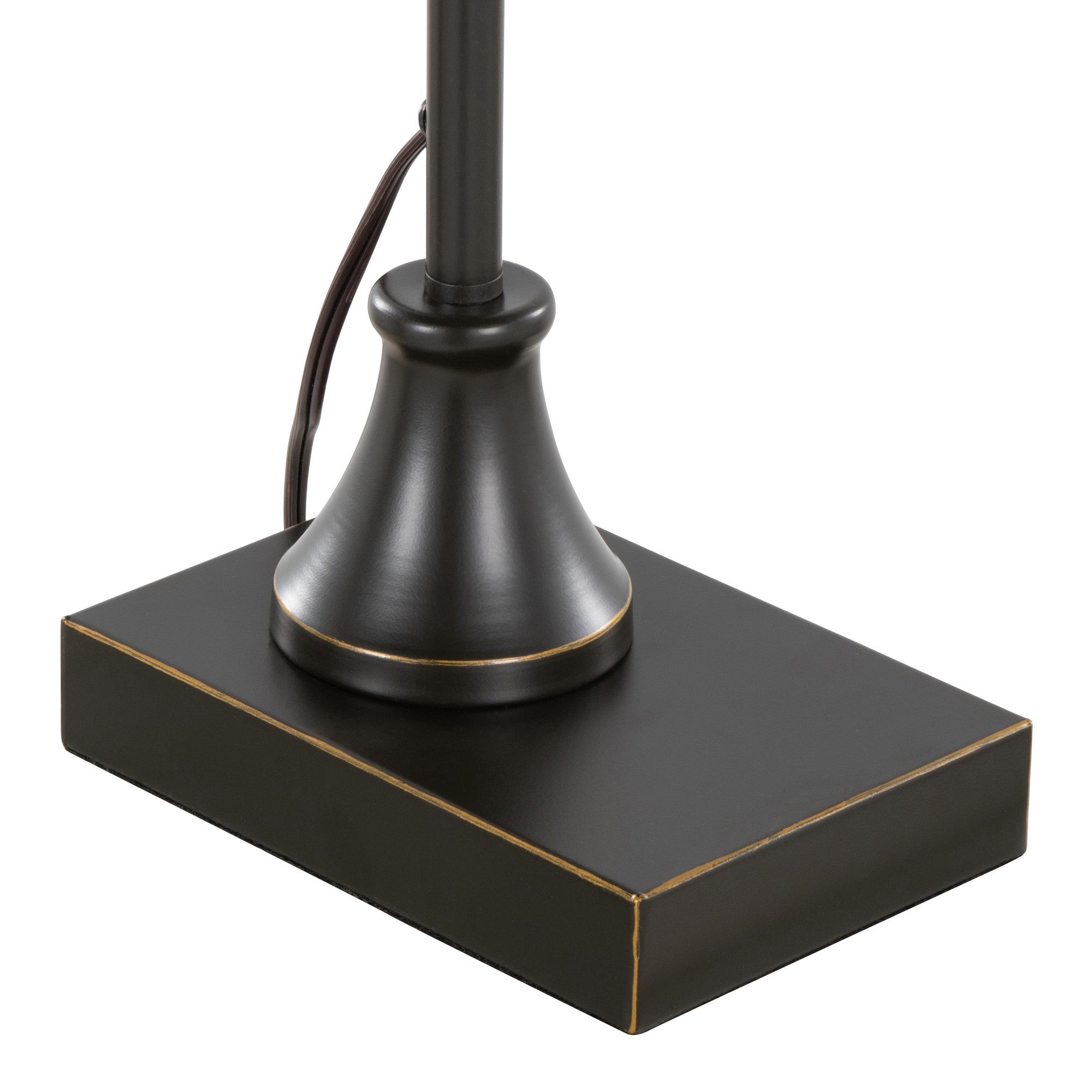 Landen 33" Metal Task Lamp - Set of 2 - Oil Rubbed Bronze, Clear Glass